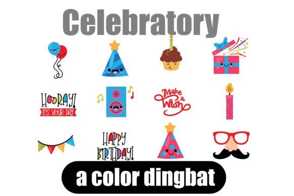Celebrate Design with Kawaii Dingbat Fonts