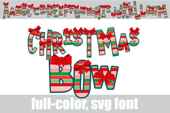 Christmas Bow Font: A Festive Design Asset