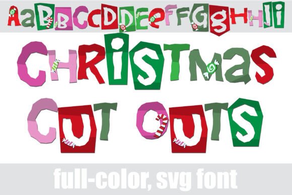 Christmas Cut Outs: A Festive Font for Creative Design