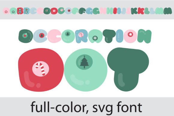 Decoration Dot: Elevate Your Holiday Designs with Colorful Typography