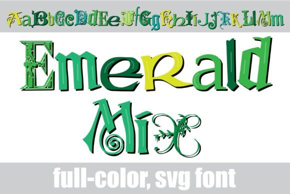 Emerald Mix: Elevating Your Visual Design with a Dynamic Color Font