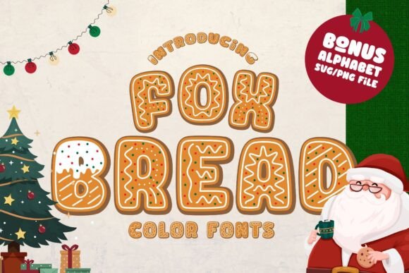 Fox Bread: Festive Gingerbread Typography for Creative Projects
