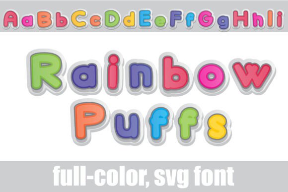 Rainbow Puffs: Vibrant Typography for Modern Design