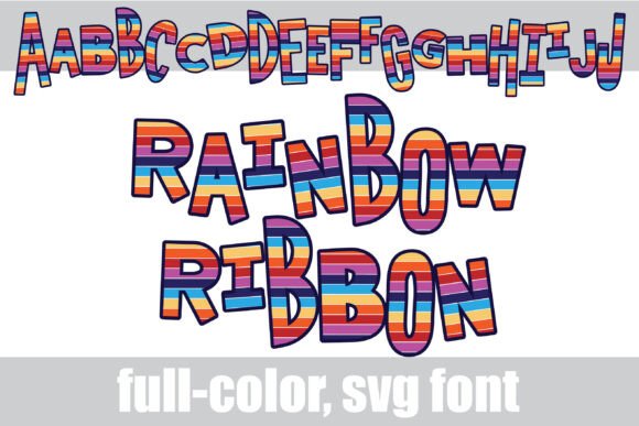 Rainbow Ribbons: A Vibrant Typography Solution