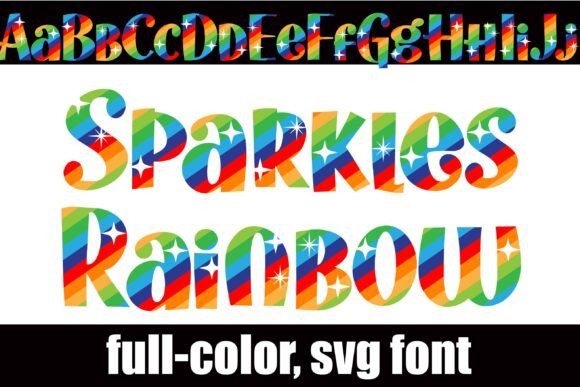 Sparkles Rainbow: A Vibrant SVG Font for Dynamic Design