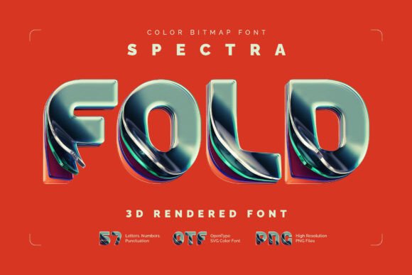 Spectra Fold: A Modern 3D Color Font for Bold Visual Design