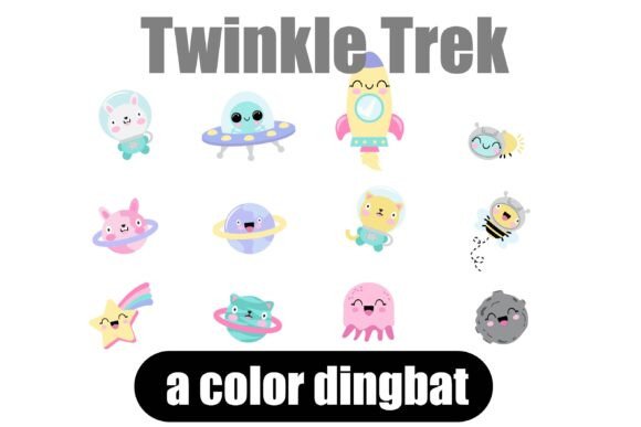 Twinkle Trek: Elevate Designs with Kawaii Dingbat Charm